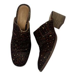 Madewell The Carey Mule in Painted Leopard Calf Hair Size 9